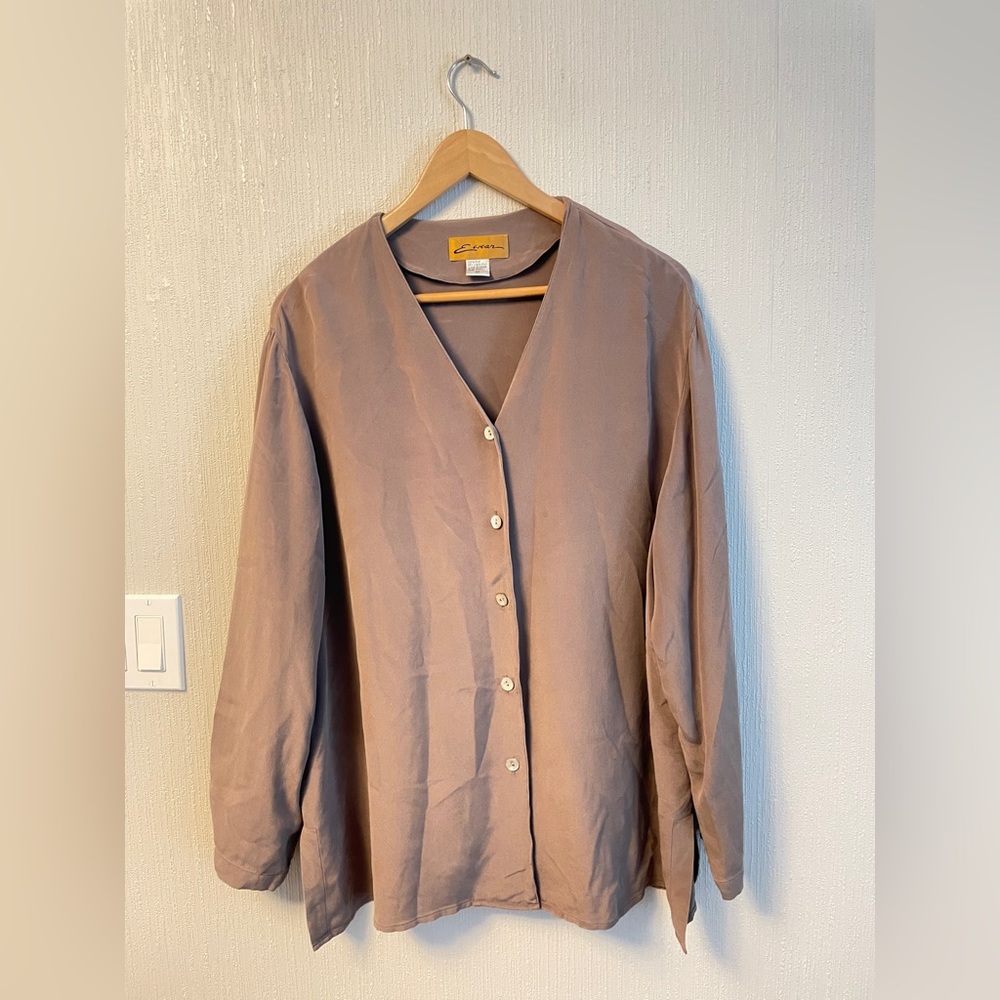100% Silk Mauve Blouse